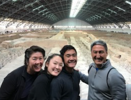 Krissy, Emma, Tom and John vacationing in Xi’an, China.